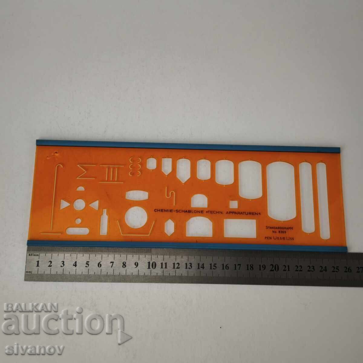 Șablon Standardgraph nr. 8369 Șablon chimic "Tehnic #6080" - 6 Șablon Standardgraph nr. 8369 Șablon chimic "Tehnic #6080" - 6