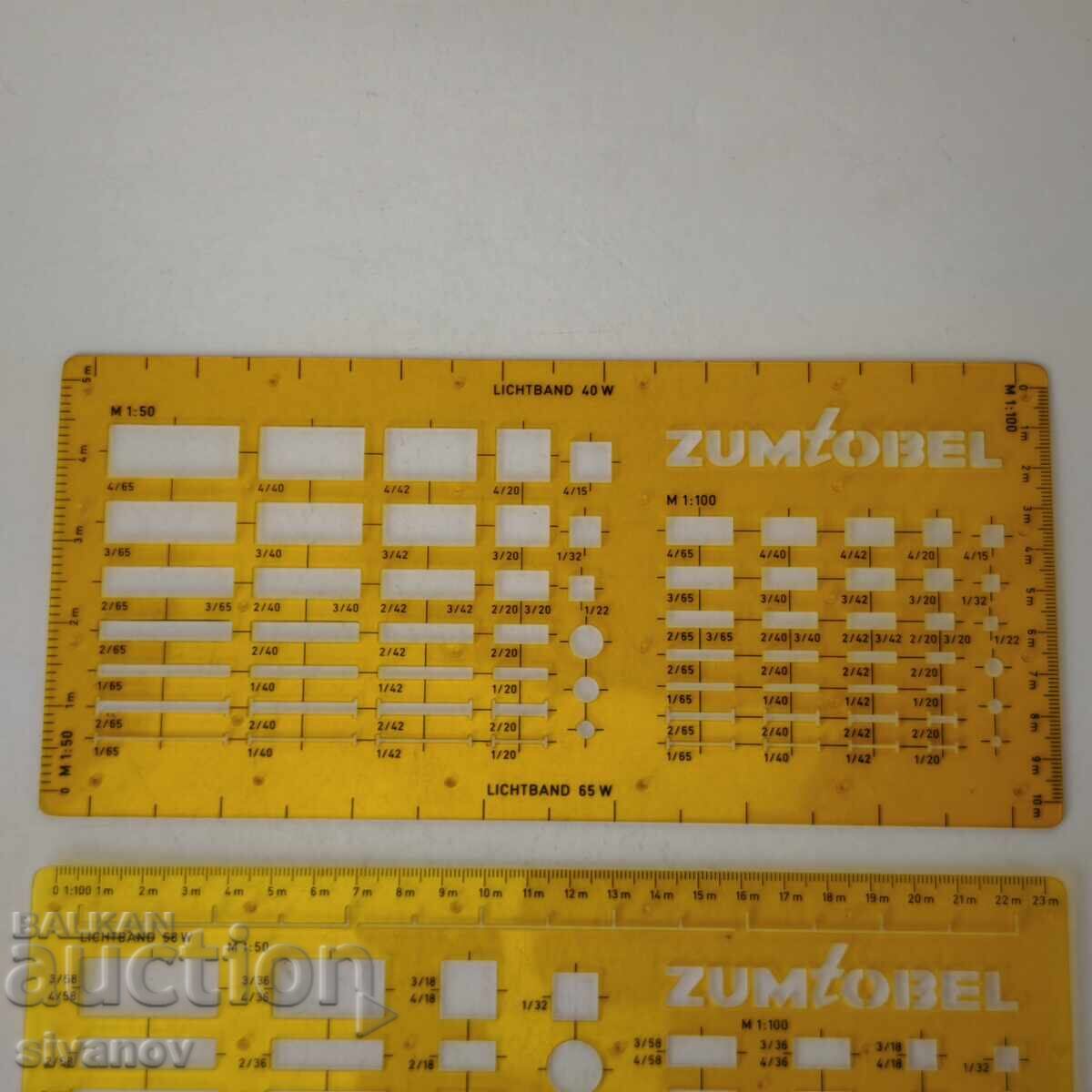 Old Zumtobel templates for drawing lighting strips #6081 with price 19.99 BGN | € 10.22