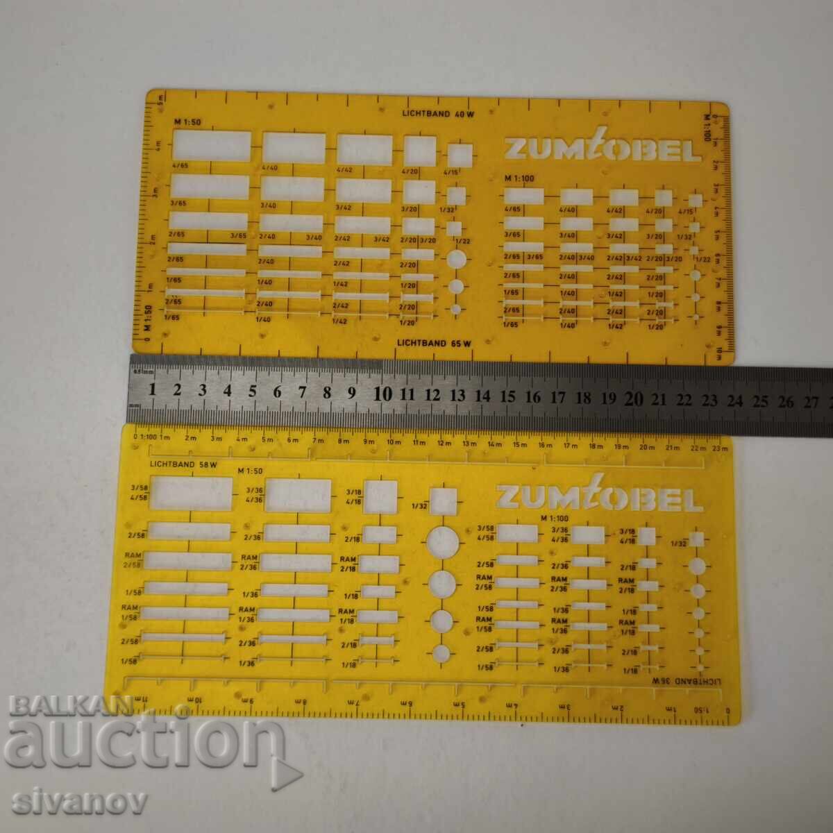 Old Zumtobel templates for drawing lighting strips #6081 - 6