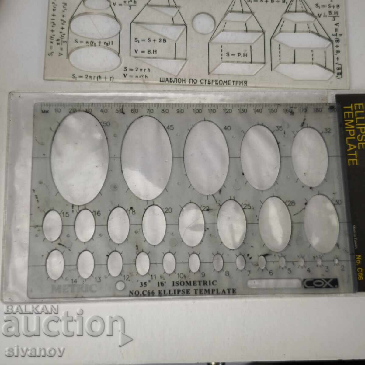 Trei bucăți șabloane vechi de desen #6082 - 5