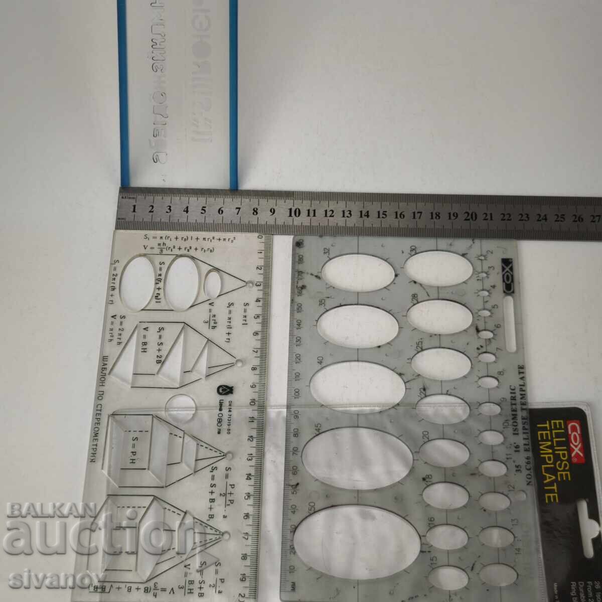 Trei bucăți șabloane vechi de desen #6082 - 7