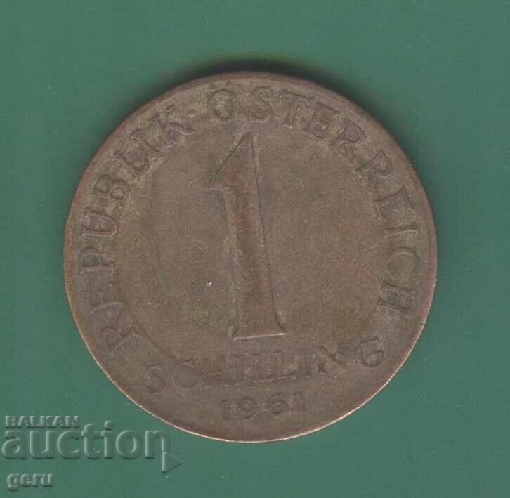 AUSTRIA 1961 1 șiling jt4 cu preț € 0.05 | 0.10 BGN AUSTRIA 1961 1 șiling jt4 cu preț € 0.05 | 0.10 BGN