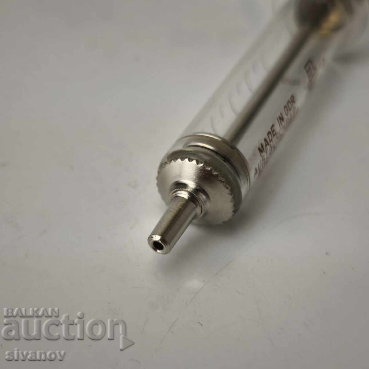 Licitație Seringă veche de sticlă 5cc MLW Injecta Steinach #6087