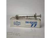 Seringă veche de sticlă 5cc MLW Injecta Steinach #6087