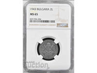 2 Leva 1943 MS65