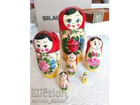 Șase Păpuși Rusești Soc USSR Matrioșka Anii 1980
