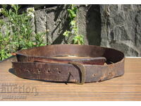 ВСВ Германски войнишки военен кожен колан с тока маркиран