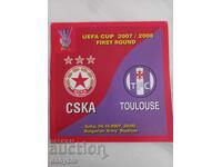 Program de fotbal - CSKA - Toulouse 2007
