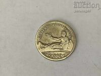 Spania 1 pesetă 1869 'GOBIERNO PROVISIONAL' - Argint 0.835