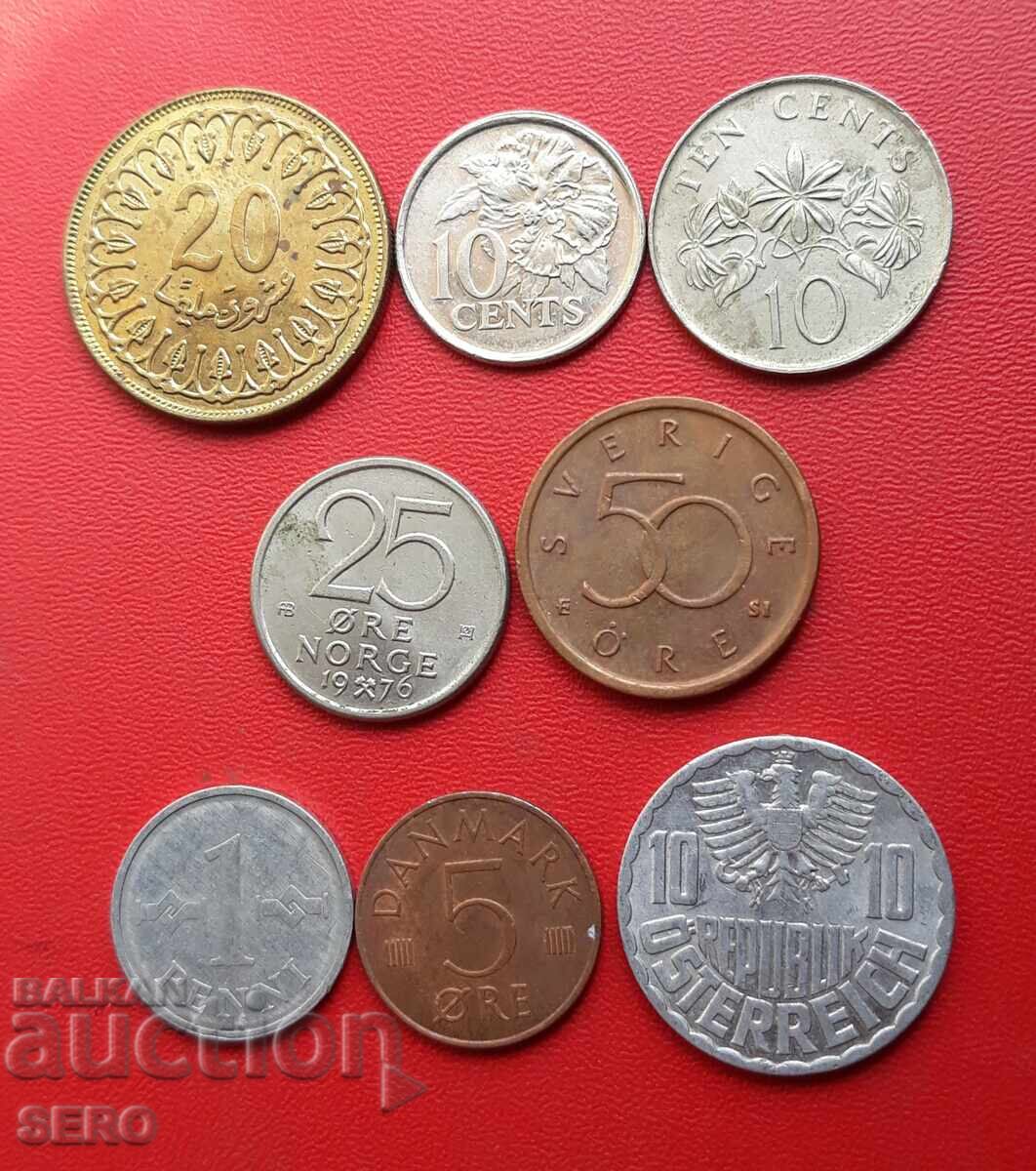 Lot mixt de 8 monede Lot mixt de 8 monede