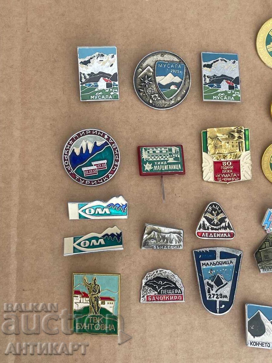 Lot of 37 badges/pins: tourism, orienteering, huts, shelters with price 22.00 BGN | € 11.25 Lot of 37 badges/pins: tourism, orienteering, huts, shelters with price 22.00 BGN | € 11.25