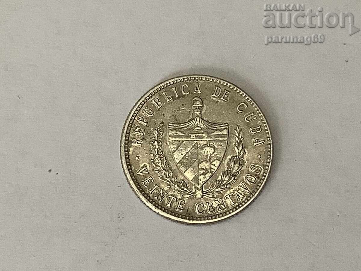 Κούβα 20 σεντάβος 1949 - Ασήμι 0.900 Κούβα 20 σεντάβος 1949 - Ασήμι 0.900