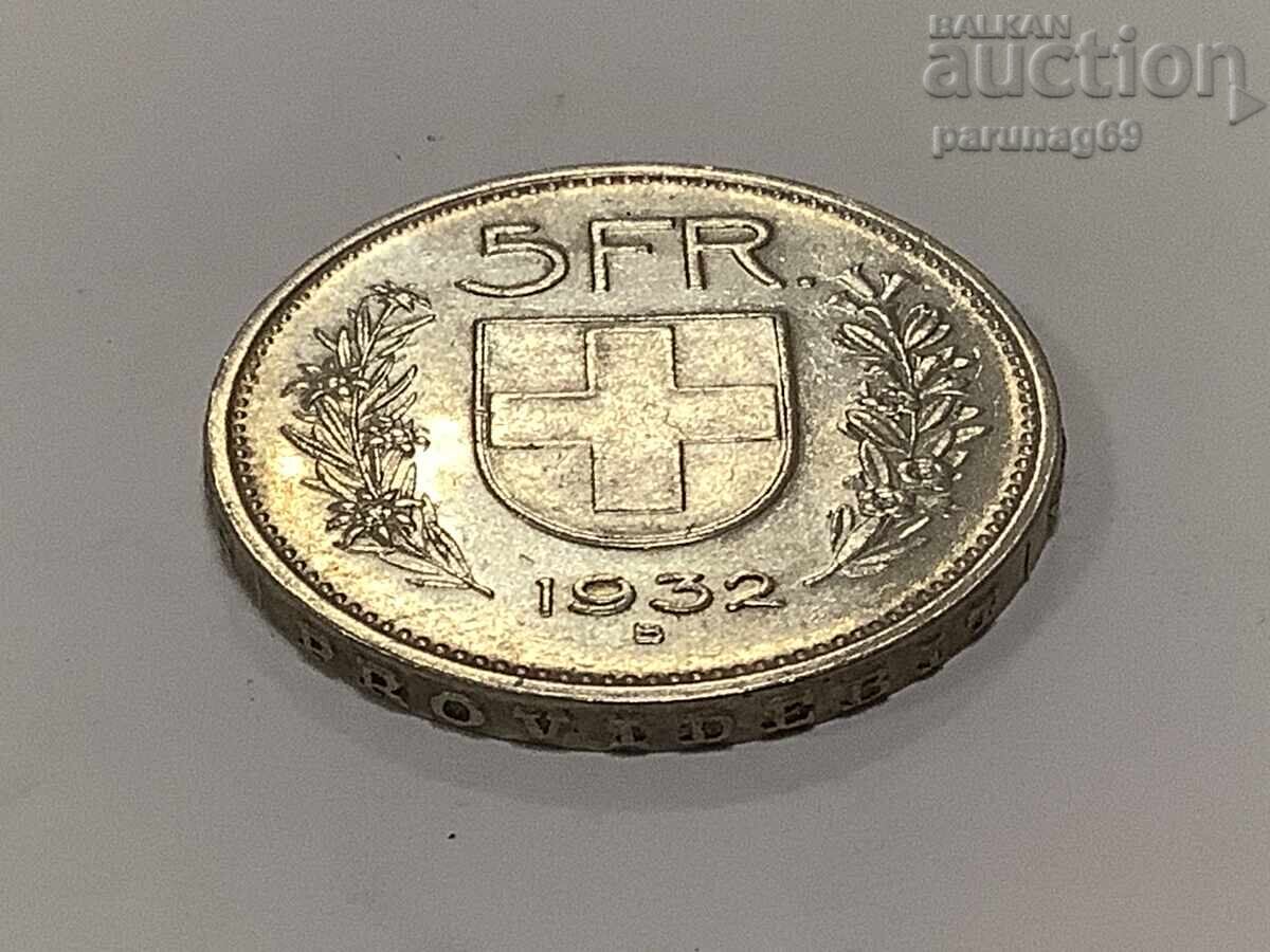 Switzerland 5 Francs 1932 - Silver 0.835 - 6 Switzerland 5 Francs 1932 - Silver 0.835 - 6