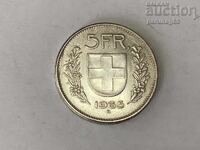 Switzerland 5 Francs 1965 - Silver 0.835