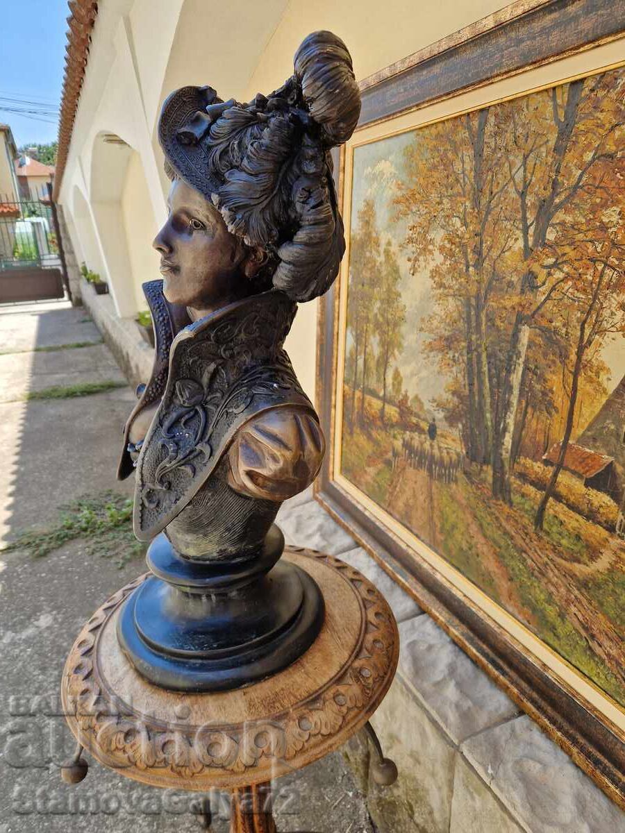 Unique Antique French Bronze Figure Statue Sculpture - 5