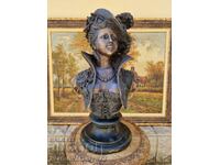 Unică figurină antică franceză din bronz, statuetă sculptură
