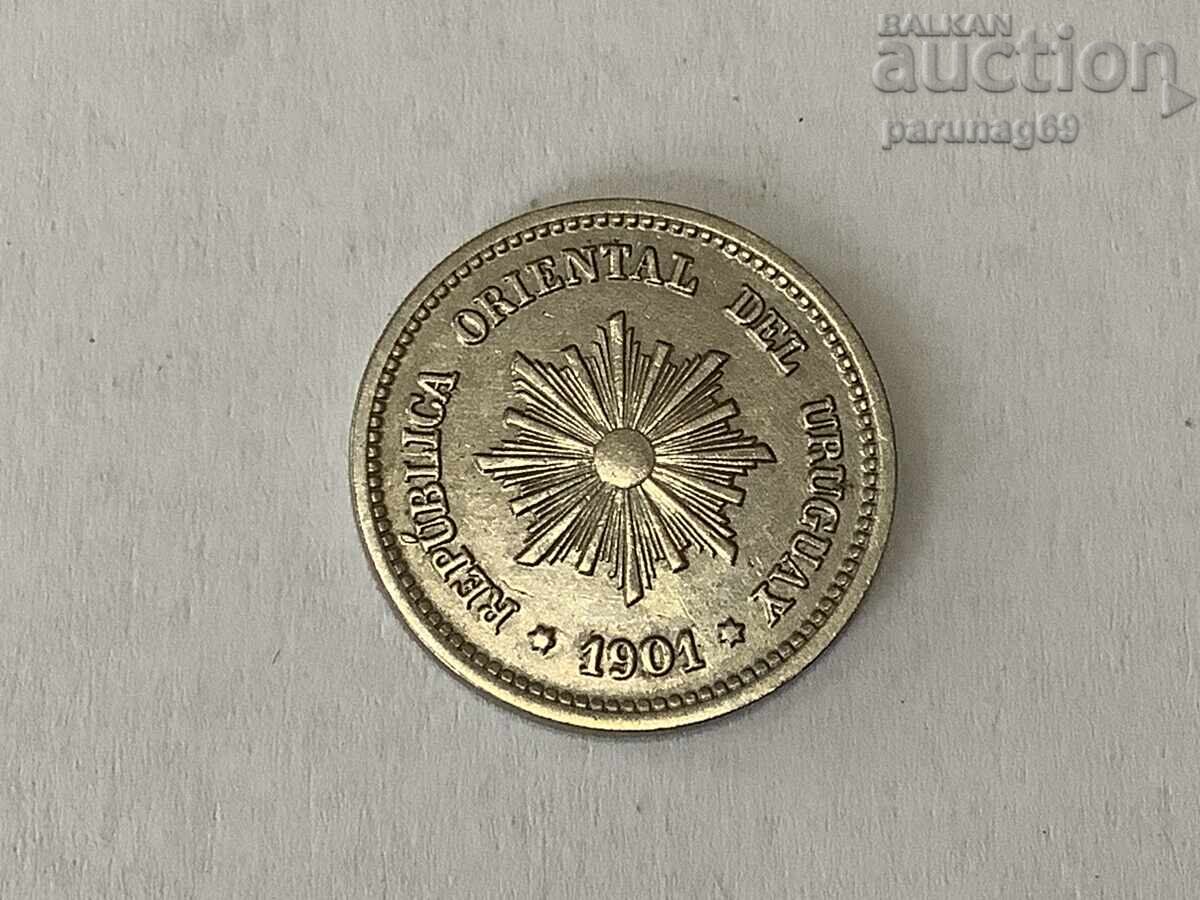 Uruguay 2 centésimos 1901 with price 6.00 BGN | € 3.07