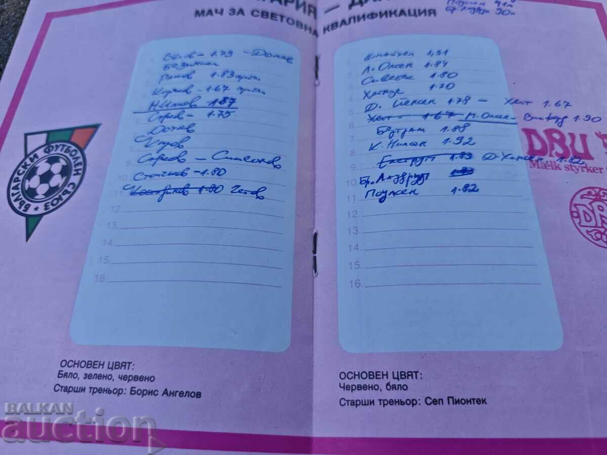 Auction  Bulgaria - Denmark 1989