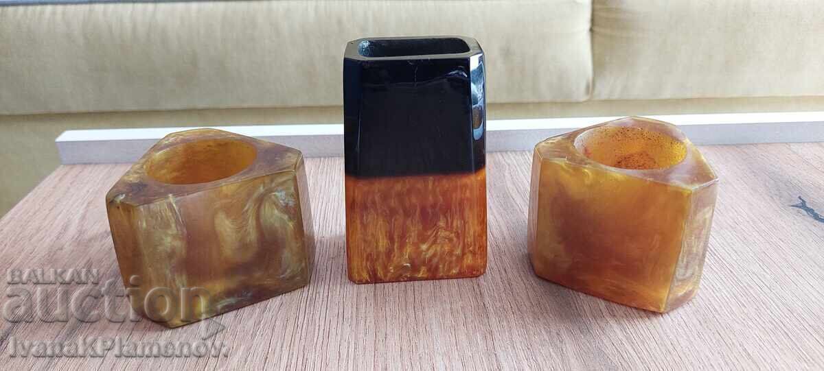 Catalin for connoisseurs, three pieces Catalin for connoisseurs, three pieces