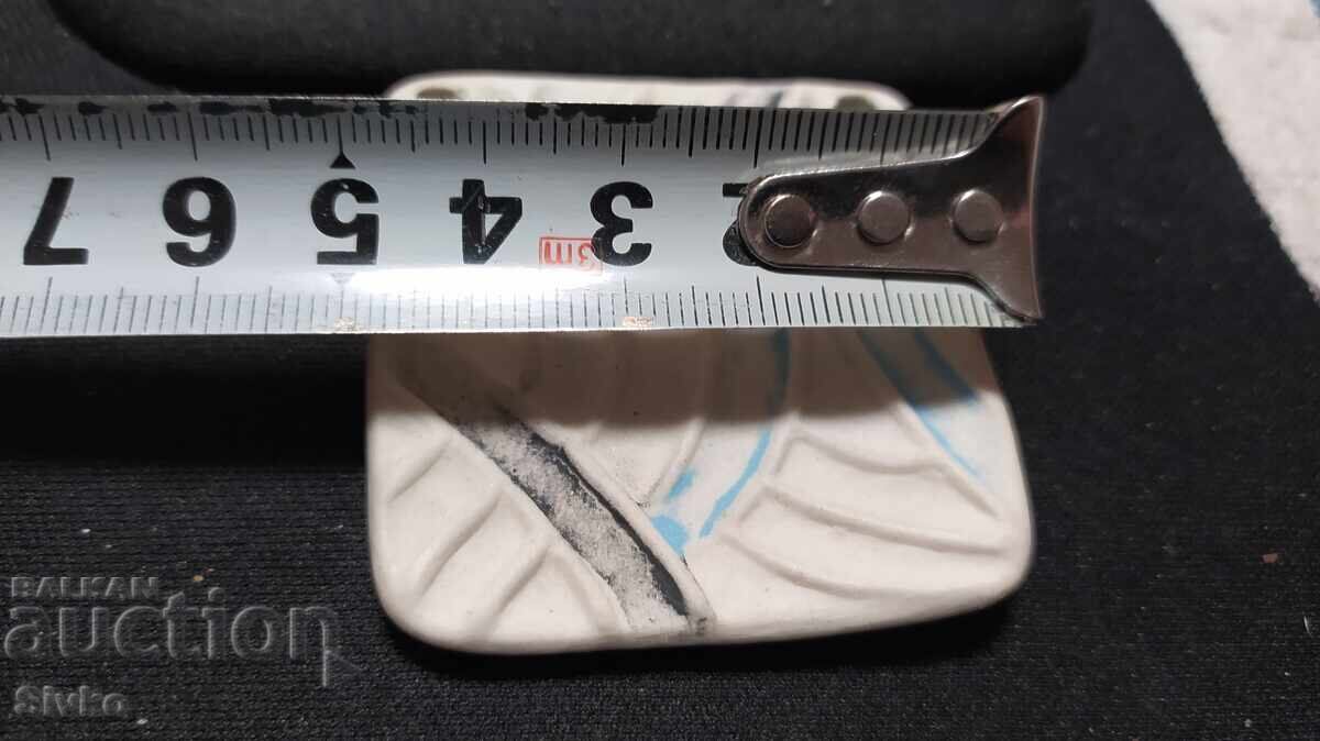 Auction  Pendant modeled and painted ceramic - handmade