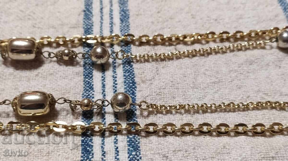 Artistic gold-colored metal necklace - 6