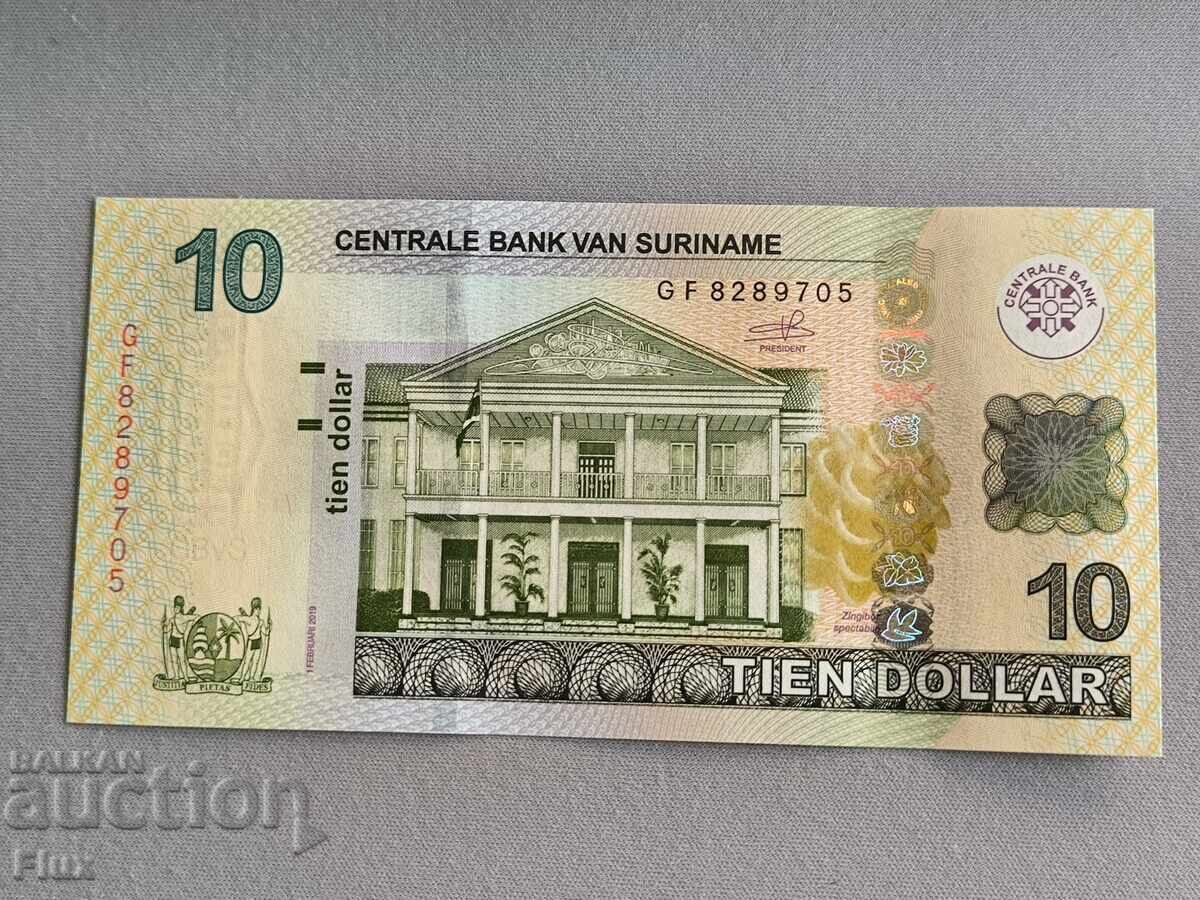 Τραπεζογραμμάτιο - Σουρινάμ - 10 δολάρια UNC | 2019