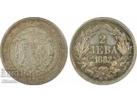 2 Leva 1882 AU 55 * PCGS + TrueView ⭐ AU55