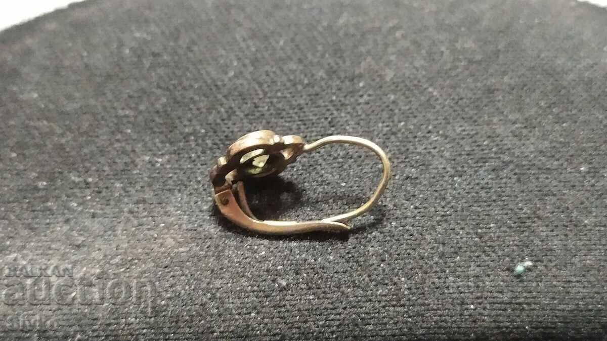 Auction  Earring Revival brass bronze stone