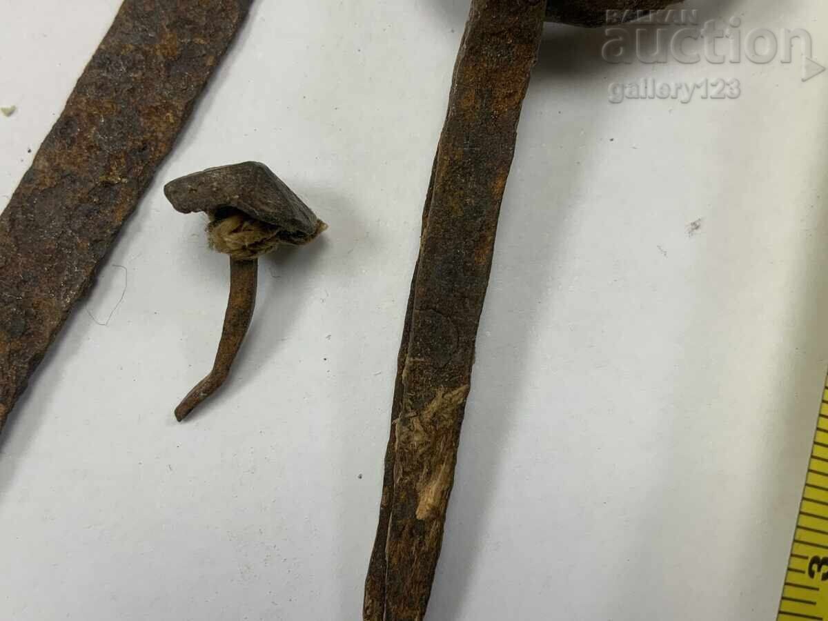 Old forged nails, iron ring with price 0.01 BGN | € 0.01 Old forged nails, iron ring with price 0.01 BGN | € 0.01