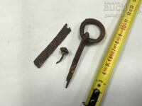Old forged nails, iron ring
