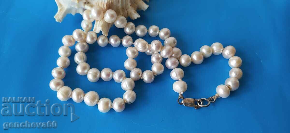 Delivery of Wonderful antique necklace made of natural large white pearls