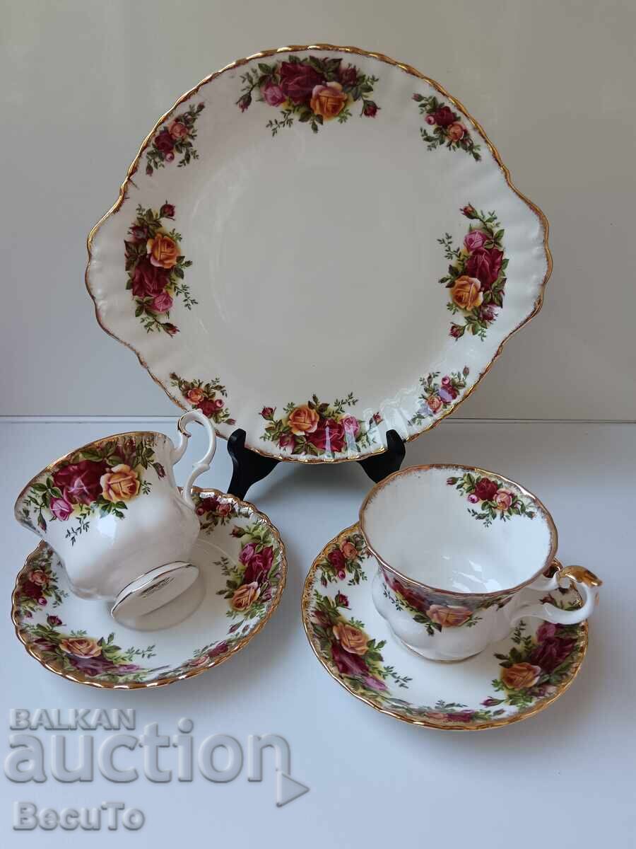 Royal Albert Fine Porcelain, Teacups/Coffee Cups + Dessert Plate Royal Albert Fine Porcelain, Teacups/Coffee Cups + Dessert Plate