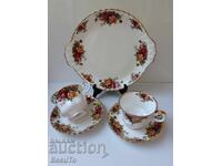 Royal Albert Fine Porcelain, Teacups/Coffee Cups + Dessert Plate
