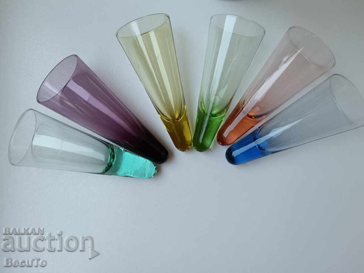 6 τμχ. ποτήρια απεριτίφ + παγοθήκη, Γαλλία, όλα άψογα - 6