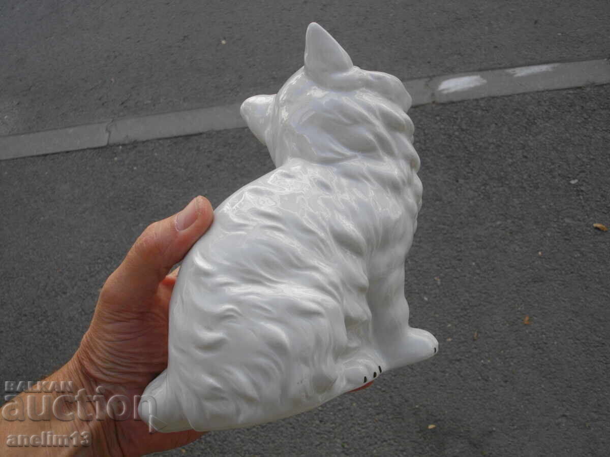 STAR German GDR Porcelain White Cat - 5