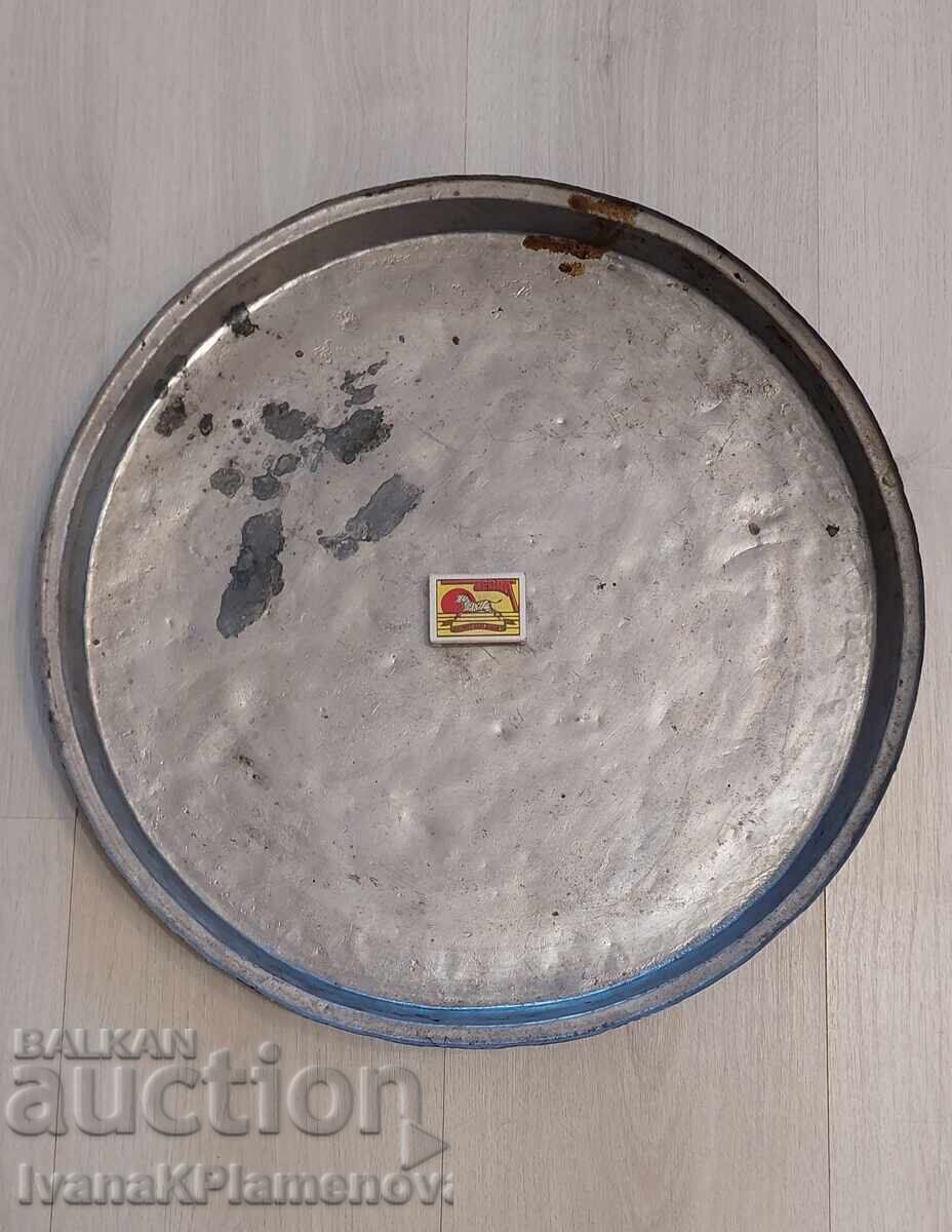 Livrarea Tavă de cupru retro mare pentru cunoscători 45cm