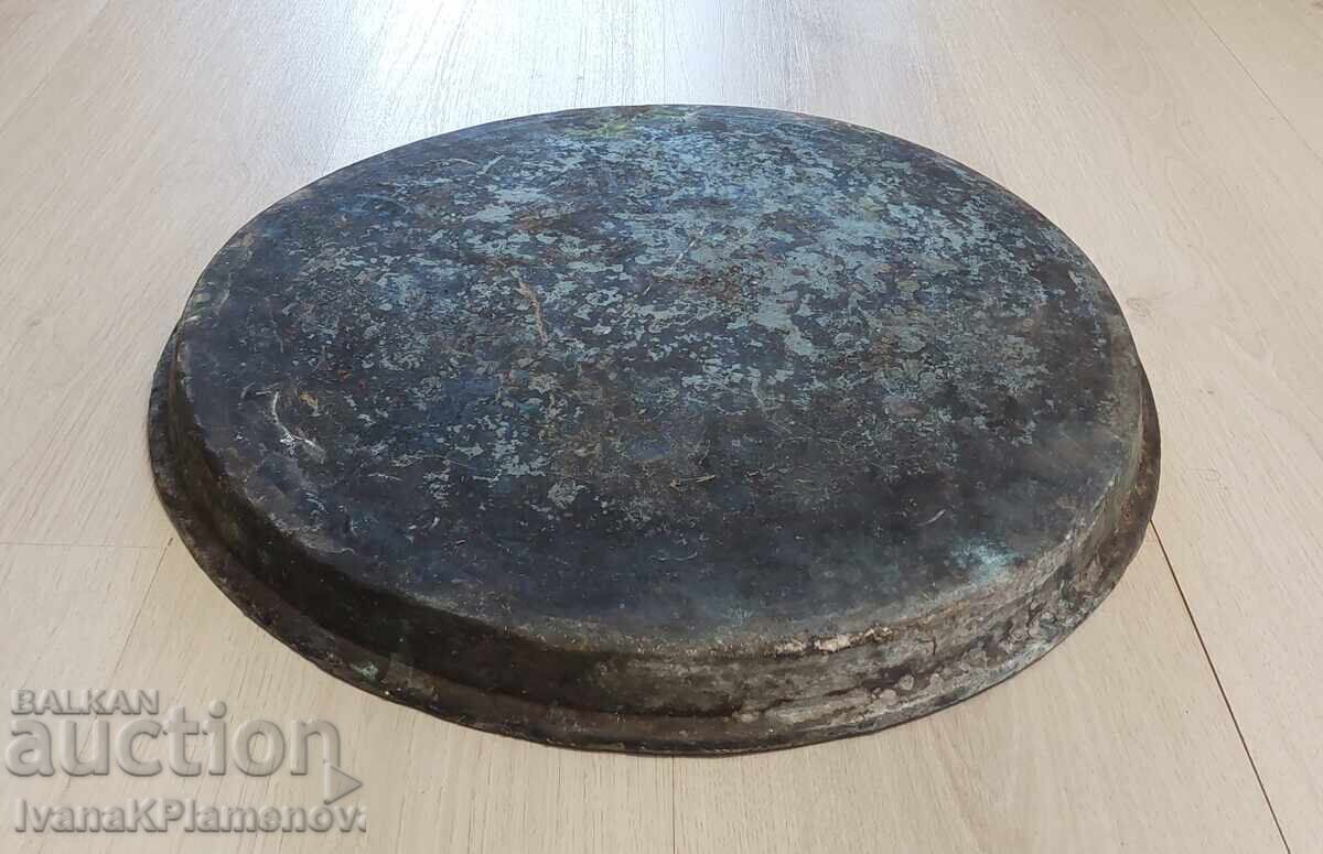 Μεγάλο ρετρό χάλκινο ταψί 45εκ για συλλέκτες - 5 Μεγάλο ρετρό χάλκινο ταψί 45εκ για συλλέκτες - 5