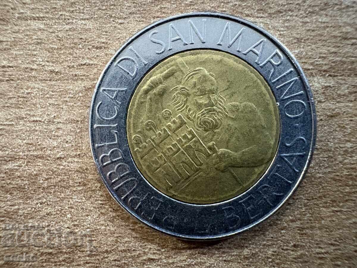 Σαν Μαρίνο - 500 λιρέτες (1994) με τιμή 2.35 BGN | € 1.20 Σαν Μαρίνο - 500 λιρέτες (1994) με τιμή 2.35 BGN | € 1.20