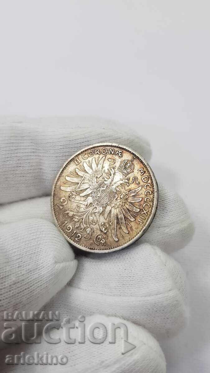 Ryadko ασημένιο νόμισμα 2 κορώνες 1912 Αυστρία Φραγκίσκος Ιωσήφ - 5