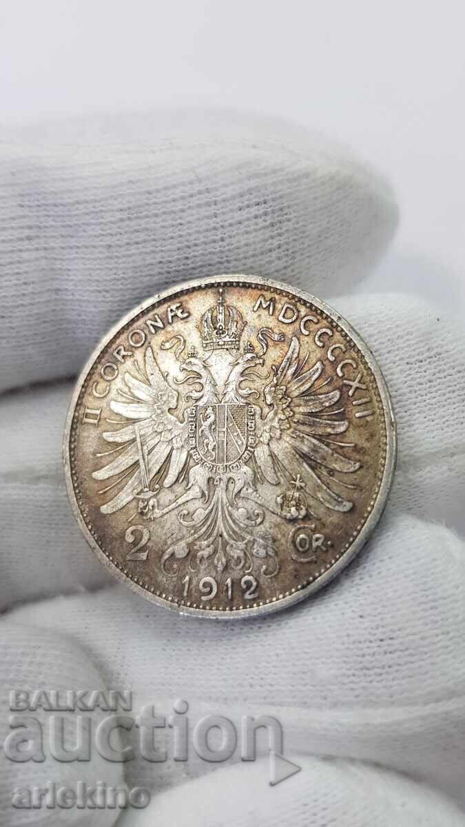 Ryadko ασημένιο νόμισμα 2 κορώνες 1912 Αυστρία Φραγκίσκος Ιωσήφ