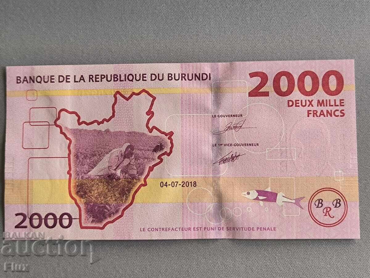 Bancnota - Burundi - 2000 franci UNC | 2018 Bancnota - Burundi - 2000 franci UNC | 2018