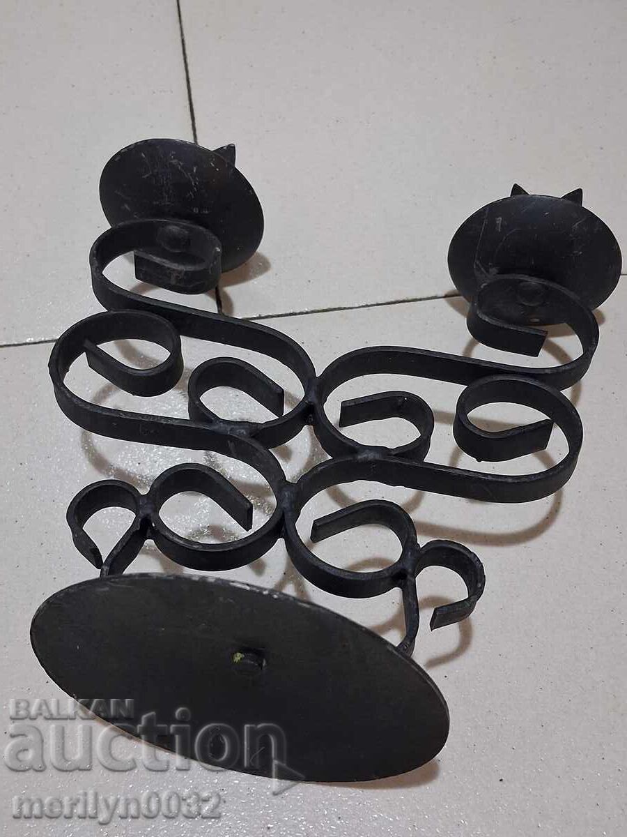 Socialist wrought iron candlestick - 5