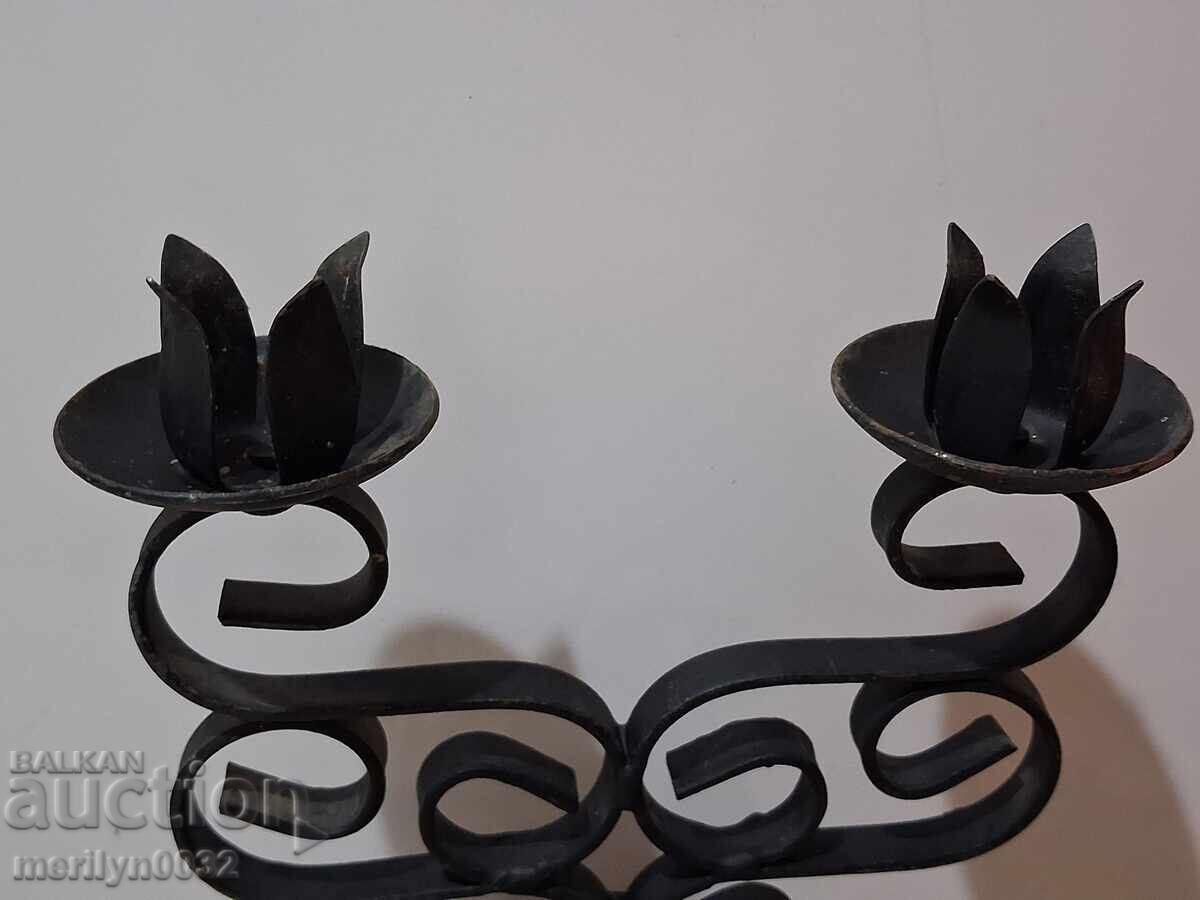Socialist wrought iron candlestick - 7