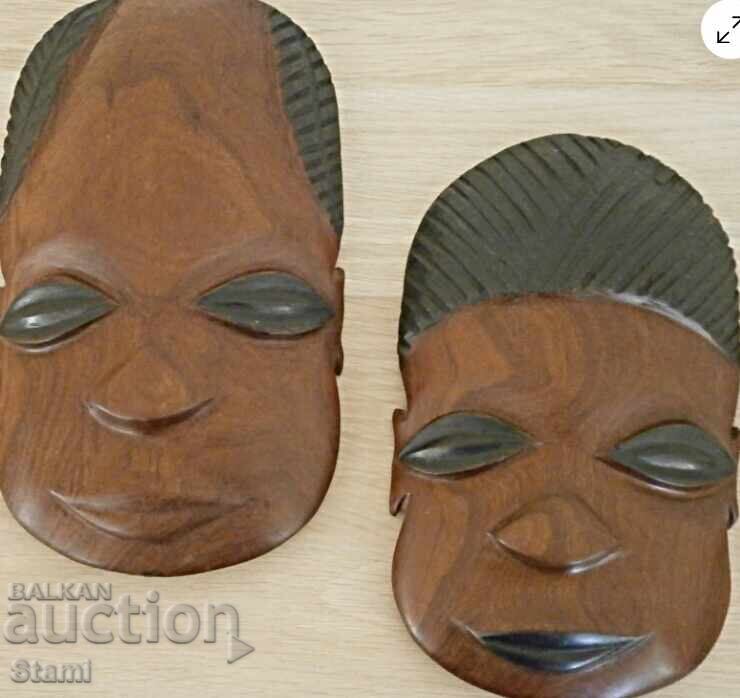 Σετ από δύο μάσκες - άνδρας και γυναίκα από τικ, Ζάμπια