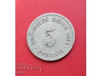 Germany - 5 Pfennig 1892 E - Muldenhütten - Very Rare