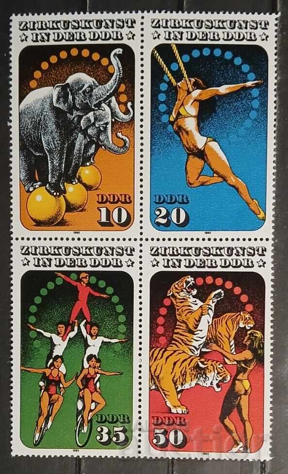 GDR 1985 Circus The Expensive Variant - in block 30 € MNH