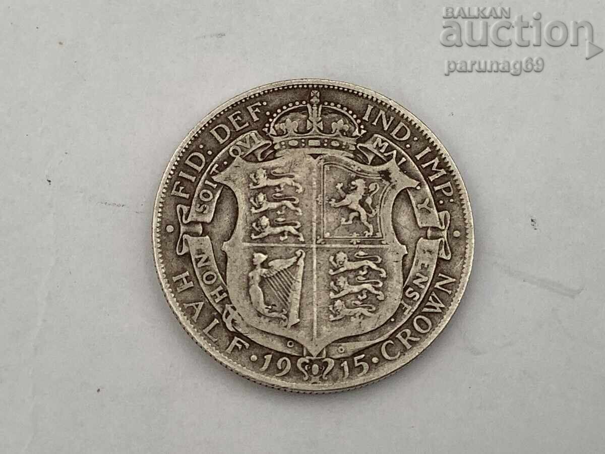 Marea Britanie 1/2 coroană 1915 Argint 0.925
