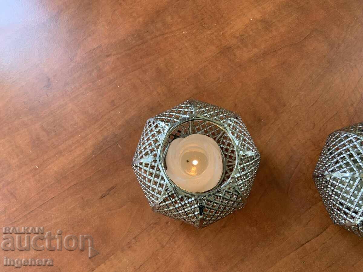 СВЕЩНИК МЕТАЛ АЖУР - 2 БР. - 5 СВЕЩНИК МЕТАЛ АЖУР - 2 БР. - 5