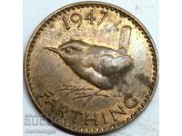 Μεγάλη Βρετανία 1 Farthing 1947 Χάλκινο