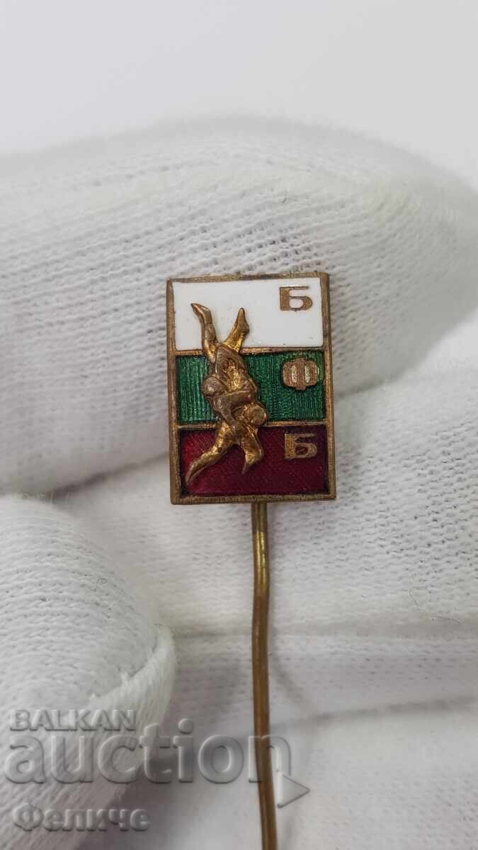 Semn rar, insignă FEDERAȚIA BULGARĂ DE LUPTE, LUPTĂTORI